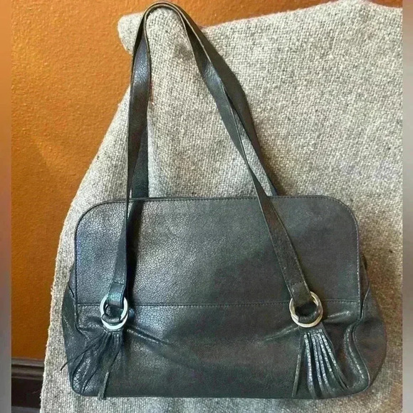 Jimmy Choo Vintage Black Textured Leather Bag! - Picture 2 of 14